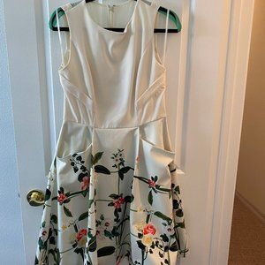 TED BAKER Floral Pleated Dress  - Size 3